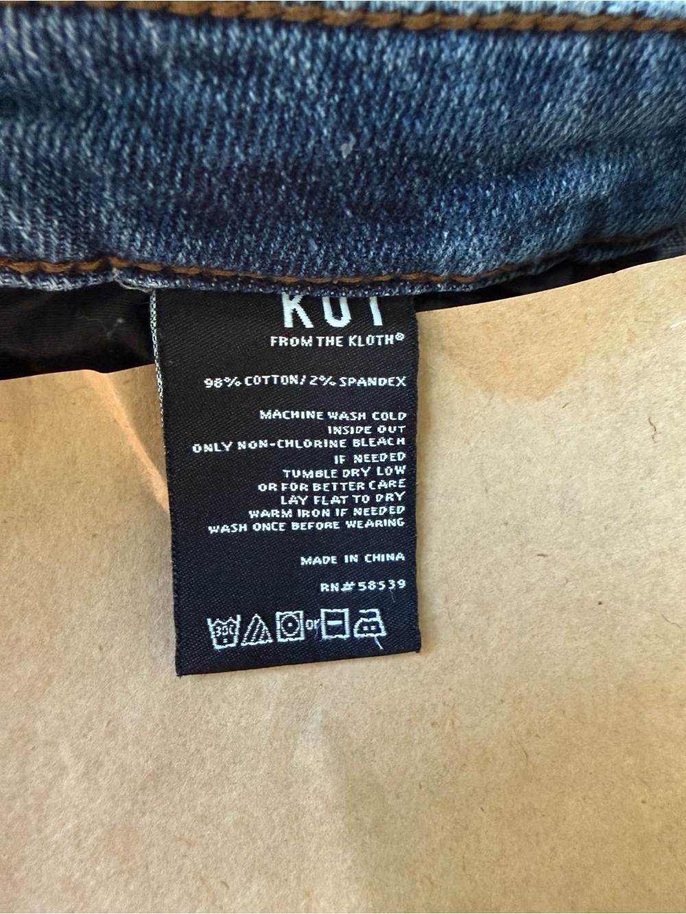 Kut from the Kloth Medium Blue Straight Leg Jeans - Picture 6 of 10